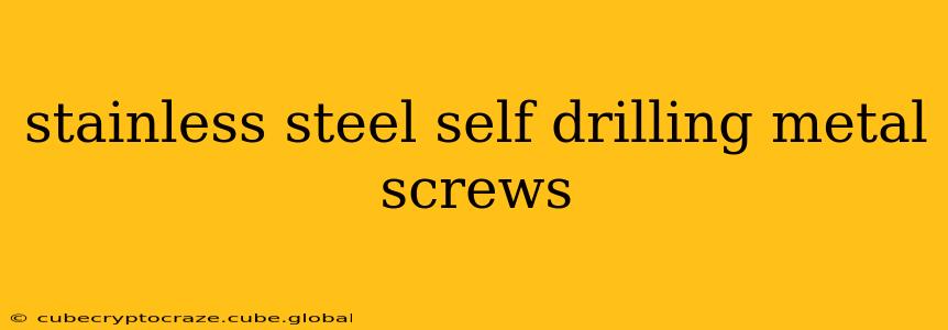 stainless steel self drilling metal screws