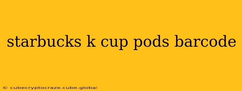 starbucks k cup pods barcode