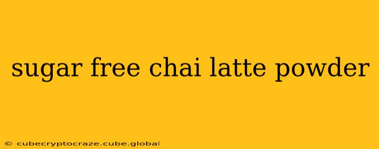 sugar free chai latte powder