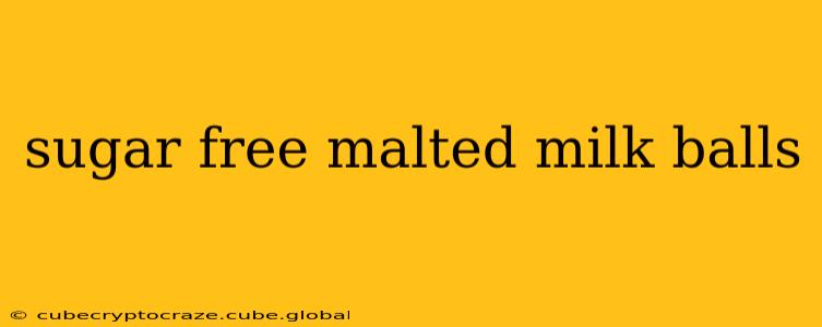sugar free malted milk balls
