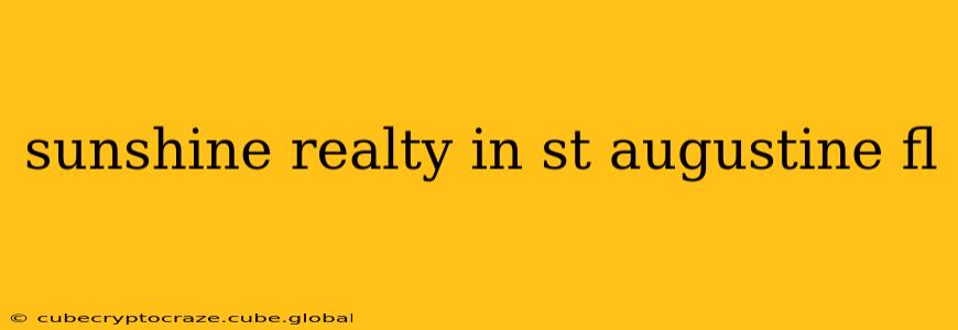 sunshine realty in st augustine fl