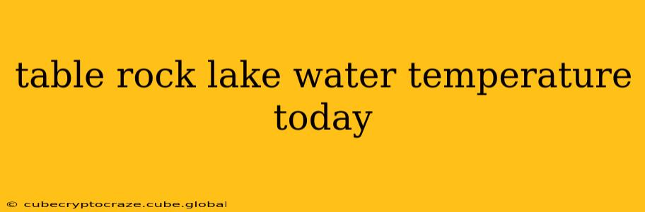table rock lake water temperature today