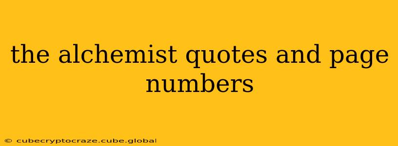 the alchemist quotes and page numbers