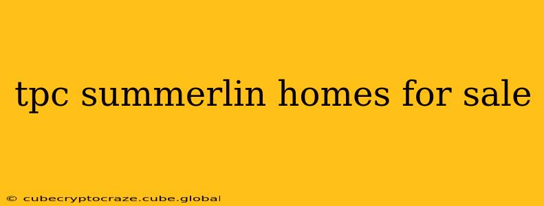 tpc summerlin homes for sale