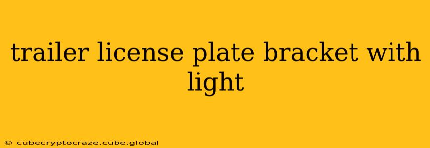 trailer license plate bracket with light