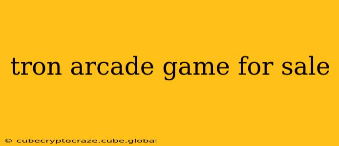 tron arcade game for sale