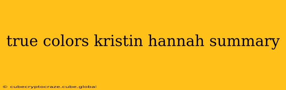true colors kristin hannah summary