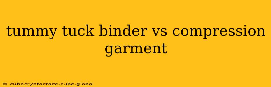 tummy tuck binder vs compression garment