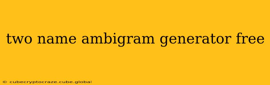 two name ambigram generator free