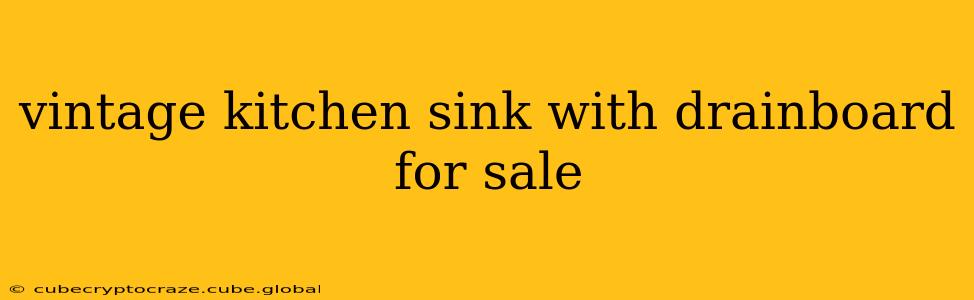 vintage kitchen sink with drainboard for sale