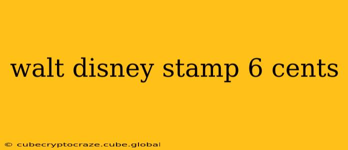 walt disney stamp 6 cents