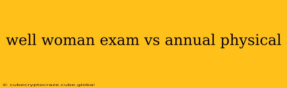 well woman exam vs annual physical