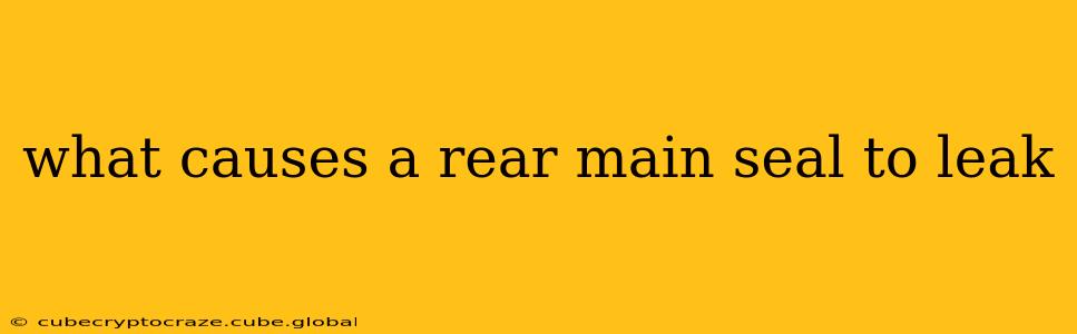what causes a rear main seal to leak