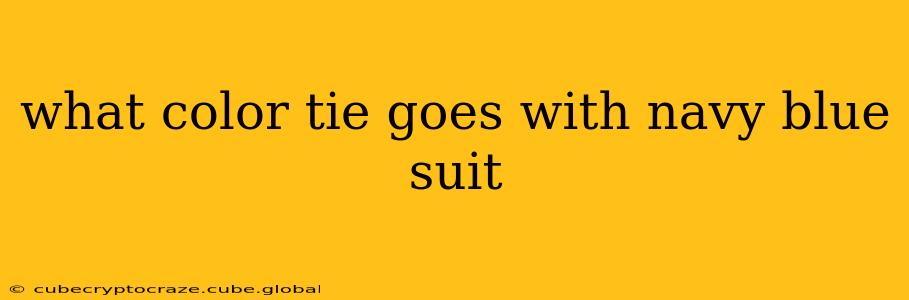 what color tie goes with navy blue suit