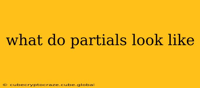 what do partials look like