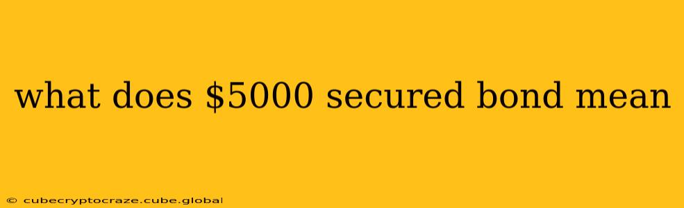 what does $5000 secured bond mean