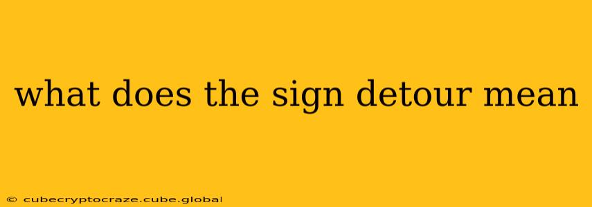 what does the sign detour mean