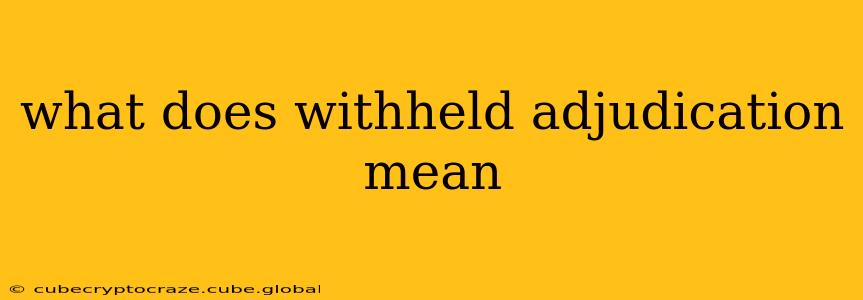 what does withheld adjudication mean