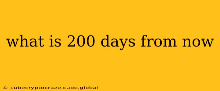 what is 200 days from now