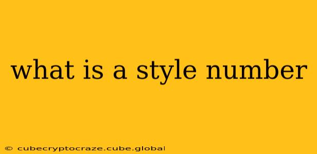 what is a style number