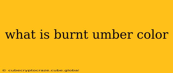 what is burnt umber color
