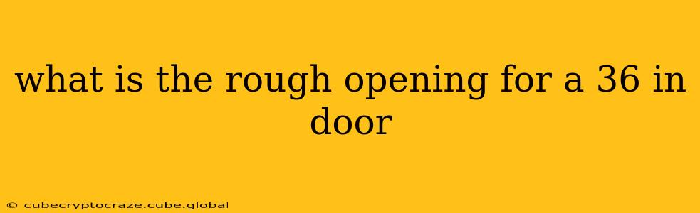 what is the rough opening for a 36 in door