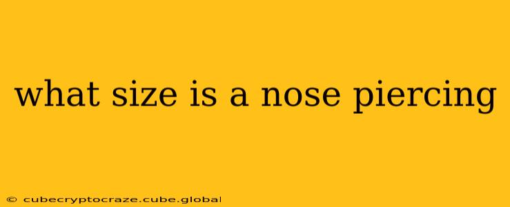 what size is a nose piercing
