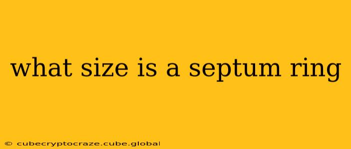 what size is a septum ring
