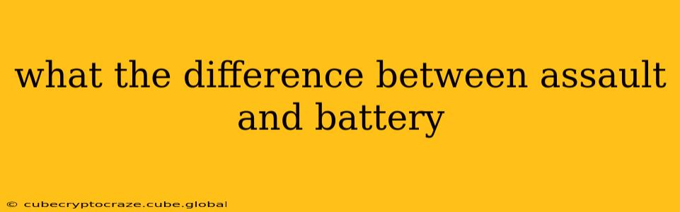 what the difference between assault and battery