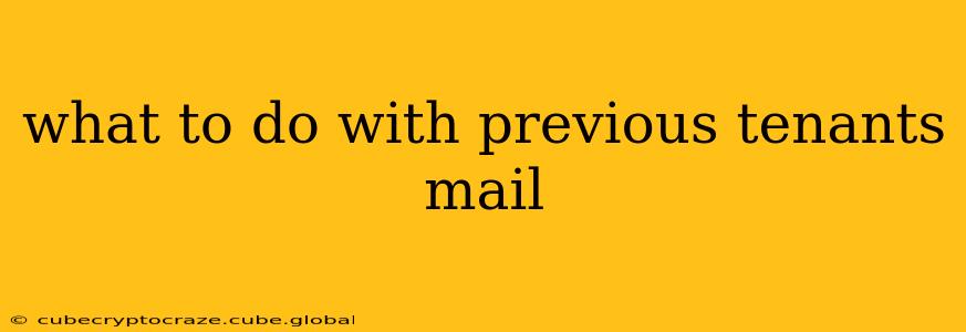 what to do with previous tenants mail
