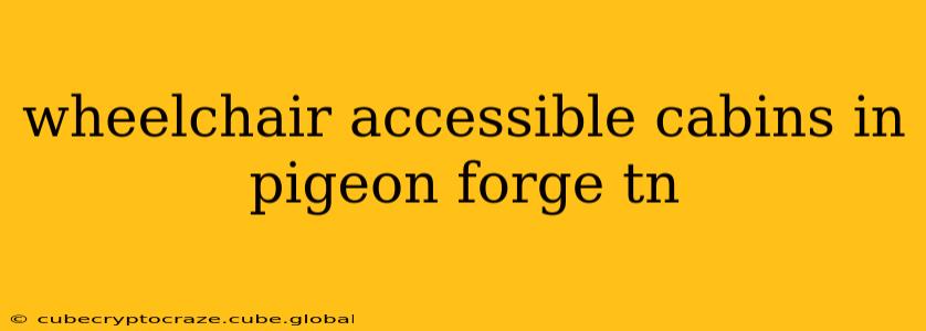 wheelchair accessible cabins in pigeon forge tn