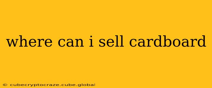 where can i sell cardboard