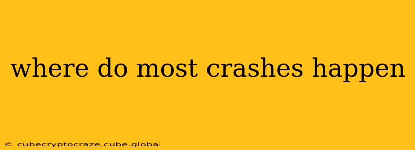 where do most crashes happen