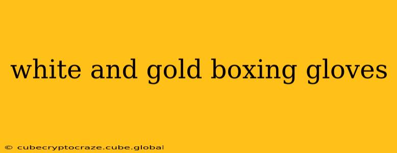 white and gold boxing gloves