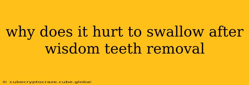why does it hurt to swallow after wisdom teeth removal