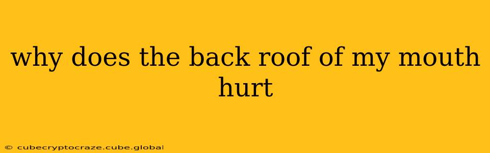 why does the back roof of my mouth hurt