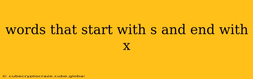 words that start with s and end with x
