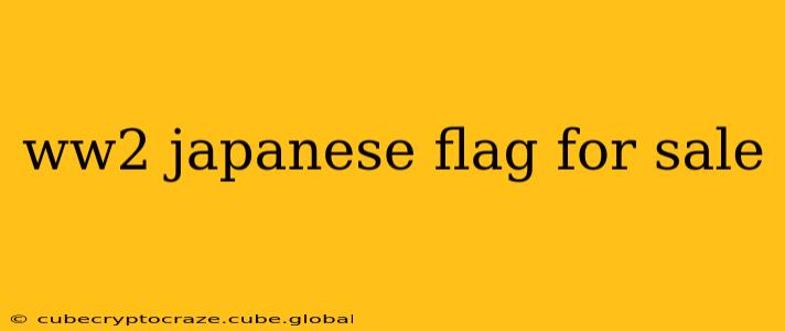 ww2 japanese flag for sale
