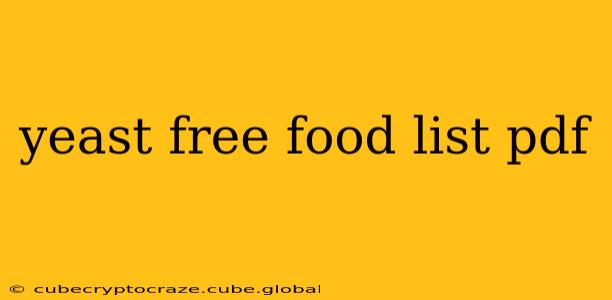 yeast free food list pdf