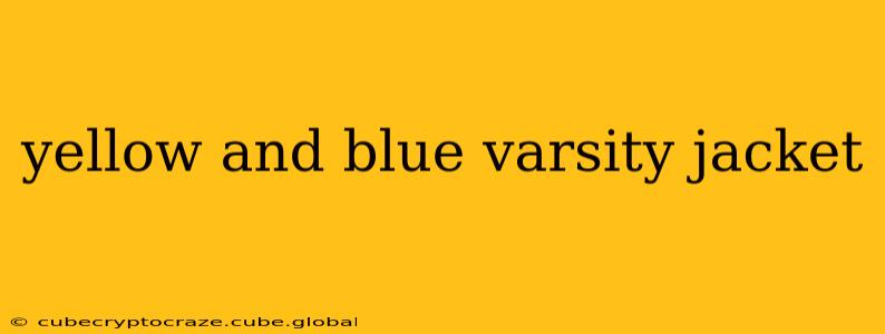 yellow and blue varsity jacket
