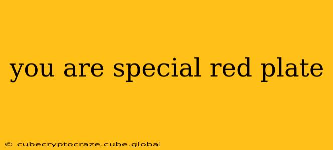 you are special red plate