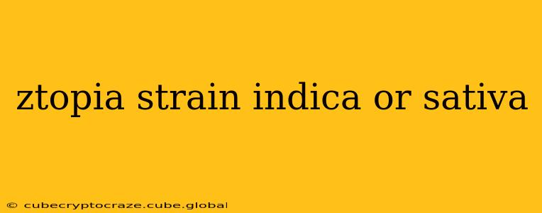 ztopia strain indica or sativa
